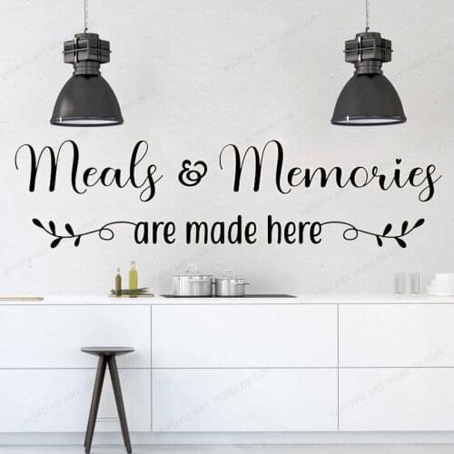 Meals and Memories are made here kitchen wall sticker vinyl removable wall art mural HJ916
