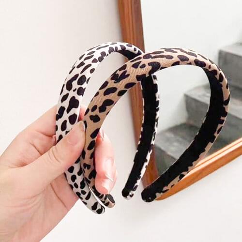 Retro Leopard Headband for Women Simple Thin Cows Spots Hair Hoop Zebra Hairbands Turban Fashion Daily Street Hair Accessories