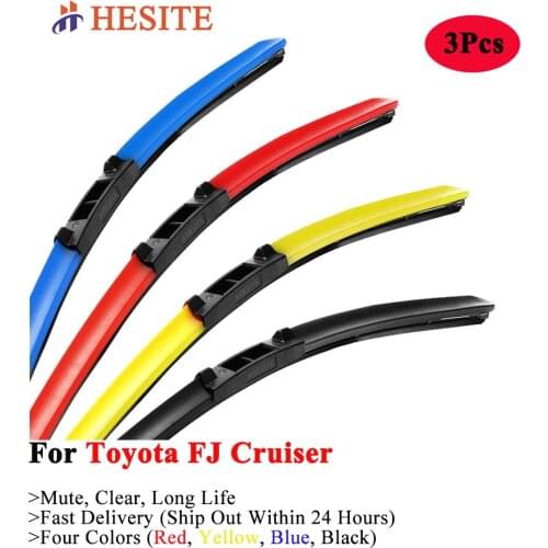 Wiper Blades For Toyota FJ Cruiser 2010-2014 Fit H1 U J Hook Arms 2Pcs 2020 Newest Colored Boneless Windshield Wipers 26" + 22"