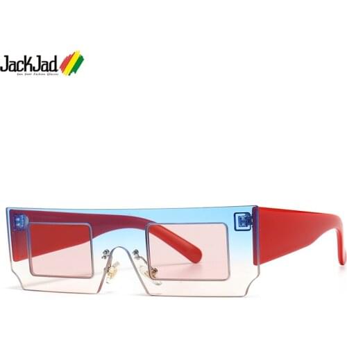 JackJad 2021 Cool Fashion Flat Top Shield Style Future Sunglasses Women Vintage Brand Design Sun Glasses Oculos De Sol 0855