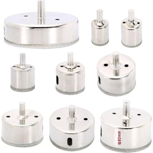 25-110mm Dia Glass Hole Saw Diamond Tipped Tile Ceramic Marble Drill Bit Cutter For Construction, Installation, Renovation Drill