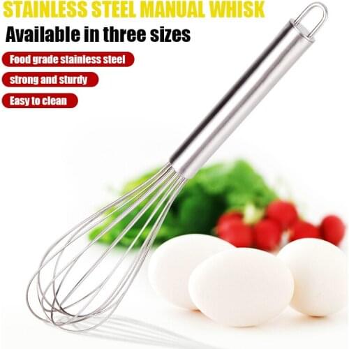 1Pcs Stainless Steel Egg Beater Hand Whisk Mixer Kitchen Tools Butter Blender Schneebesen Batidor de huevos