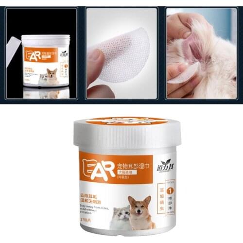 Dog Cat Earwax Clean Ears Odor Remover Pet Ear Wipes Pets Cleaning Stop Itching Wet Wipe