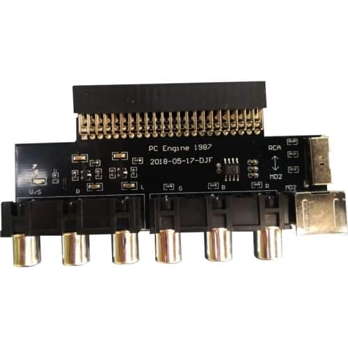 Signal Output Audio Output convertor for RGBS Card for NEC PCE PC Engine Console For Grafx TV AC RGBS conveter