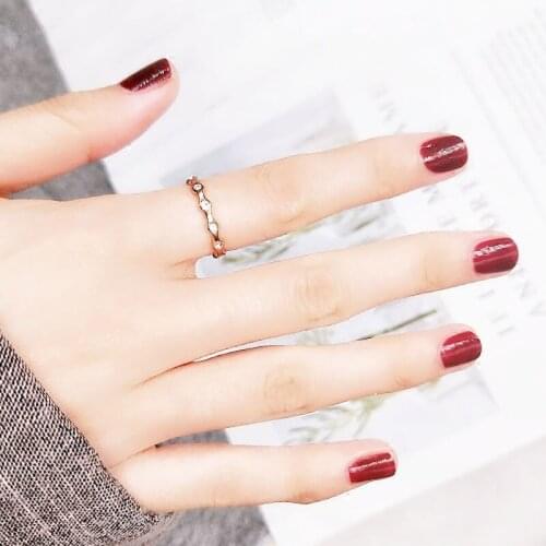 YUN RUO New Arrival Fashion Zircon Bamboo Ring Rose Gold Color Woman Birthday Gift Titanium Steel Jewelry Top Quality Not Fade