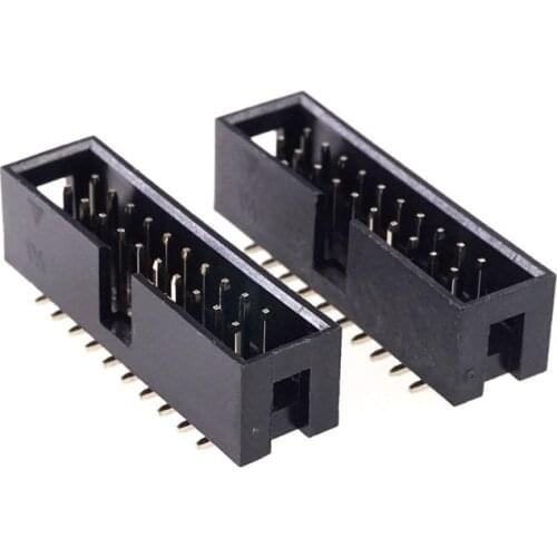 1000 Pcs SMT 2.54mm 2x10 Pin 20 P shrouded Box header IDC Socket straight Male 2 rows 2.54 SMD PCB reflow solder