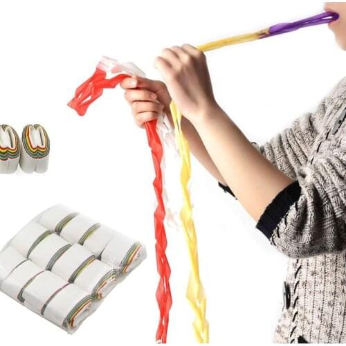 12 Pcs Mouth Coil Multicolored Stage Magic Tricks For Professional Magician Use Magic Illusion Gimmick