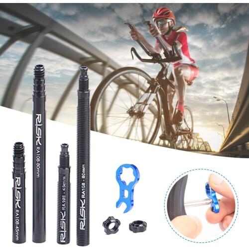 45mm 80mm Bike Presta Valve Extender Bicycle Tube Valve Extenders Inner Tyre Valves Extension for Road Fixed Gear Bike Tyre