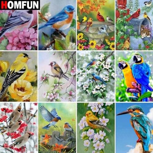 HOMFUN Full Square/Round Drill 5D DIY Diamond Painting "Animal bird landscape" Embroidery Cross Stitch 5D Home Decor Gift