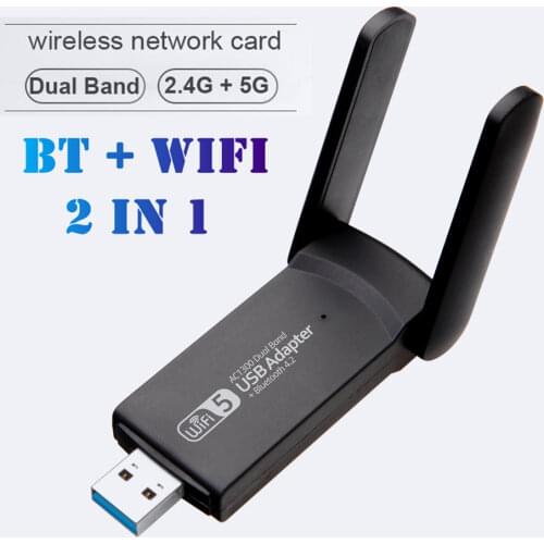 USB 3.0 Wireless Wifi Antenna 1200Mbps 802.11n/ac 2.4Ghz 5Ghz Dual Band Network Card Adapter RTL8812BU For Laptop PC
