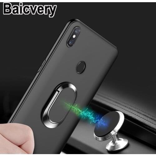 Ultra Thin Finger Magnetic Ring Matte Case for BQ 5730L Magic C Matte Black Silicone TPU Cover for BQ 5730 L Magic C
