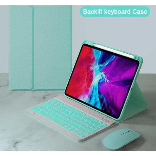 Backlit Keyboard for iPad 10.2 7th 8th Gen Wireless Bluetooth Keyboard Mouse Cover for iPad Air 2019 Pro 10.5 Case for iPad 8 7