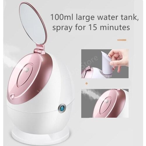 Electric Facial Steamer Nano Face Sprayer Mist Atomization Moisturizing Sprayer Skin Care Blackheads Reomoval With Mirror 20