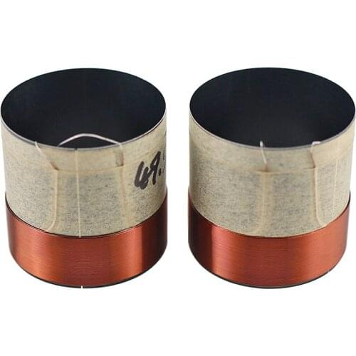 GHXAMP 49.5 Bass Voice Coil Round Copper 6.8OHM Two Layers Black Aluminum Diameter 49.5mm Woofer Speaker Voice Coil Accessories