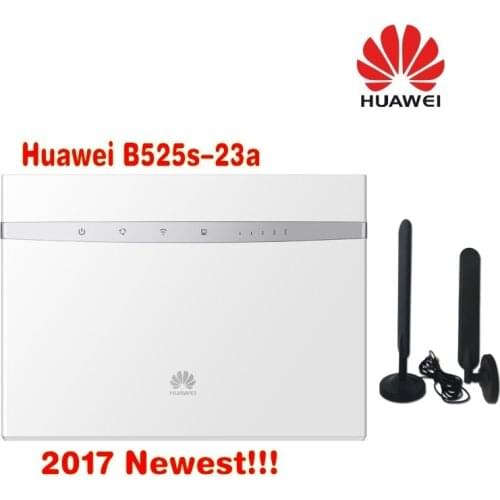 Huawei B525-23a LTE FDD800/900/1500/1800/2100/2600Mhz TDD2600Mhz4G+ CAT6 300Mbps VOIP VPN +2pcs antenna