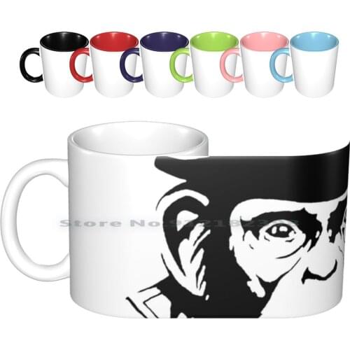Link Chimp Face Ceramic Mugs Coffee Cups Milk Tea Mug Link Secret Chimp Chimpanzee Monkey Tv T V Show Classic Creative Trending