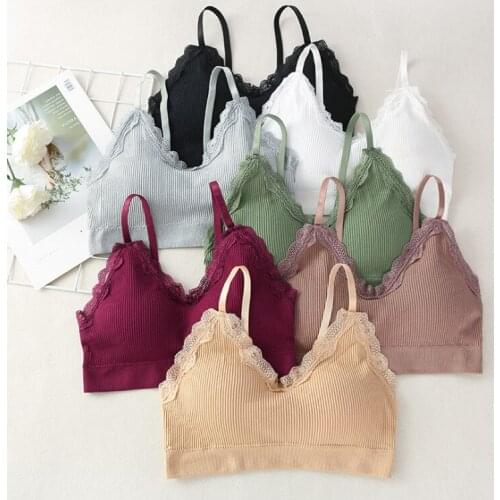 Lace Bandeau Bras For Women Tube Top Female Crop Top Seamless Brassiere Underwear Sexy Lingerie Wrapped Chest Bralette Top