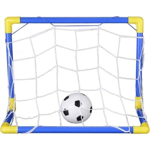 Indoor Mini Folding Football Soccer Ball Goal Post Net Set+Pump Kids Sport Outdoor Home Game Toy Child Birthday Gift Plastic