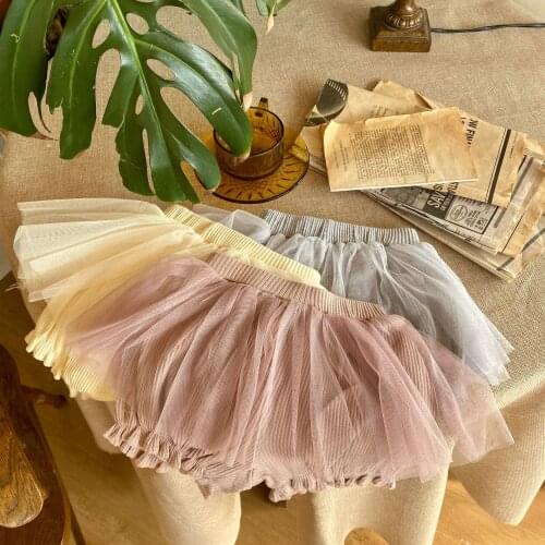 2021 Summer toddler baby girls clothes mesh PP board shorts for kids girls baby clothing children casual sports lantern shorts