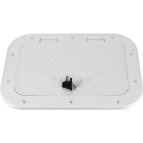Boat RV Motohome Access - Inspection Deck Hatch, White 378 x 248mm, Ultraviolet Resistant