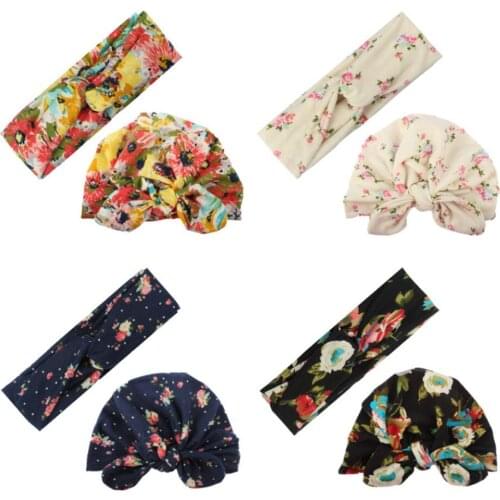 Mother Baby Hair Band Suit Printing Cross Hair Band Printing Rabbit Ears Hat Cute Printing Headband Accessories