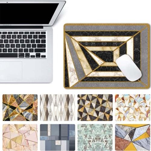 Anti-Skid Leather Mouse Pad Thickened PU Waterproof Print Pattern Office Mouse Pad Gaming Desktop Mouse Pad Simple Mouse Mats