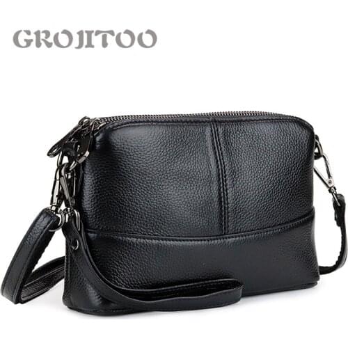 GROJITOO New top layer of cow leather shoulder bag genuine leather womens bag fashion cowhide shoulder bag for women 391