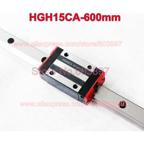 NEW HGR15 linear guide rail 600mm 1pcs linear block carriage HGH15CA or HGW15CC HGH15 CNC parts