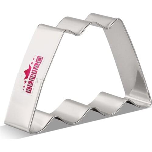 KENIAO Volcano Cookie Cutter - 9.8 x 6.5 cm - Biscuit and Fondant Cutter - Stainless Steel