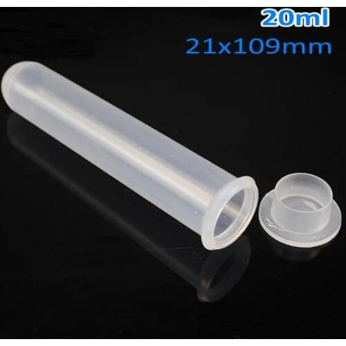 50pcs/lot 20ml Centrifuge Tube Plastic Test Tube EP Flat Socket Cap Round Bottom Sample Bottle