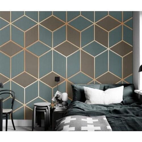 Custom fashion wallpaper geometric gold lines modern minimalistic luxury abstract background wall papers home decor