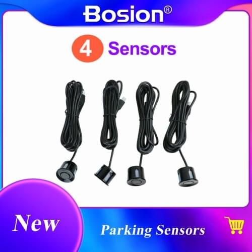 4 Sensors Buzzer 22mm Car Parking Sensor Kit Reverse Backup Radar Sound Alert Indicator Probe System 12V Free Shipping