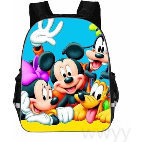 Disney Mickey Mouse Pringting Backpack For Teenagers Boys Girls School Bags Kids Minnie Student Backpacks 11/13/16 /18 Inch