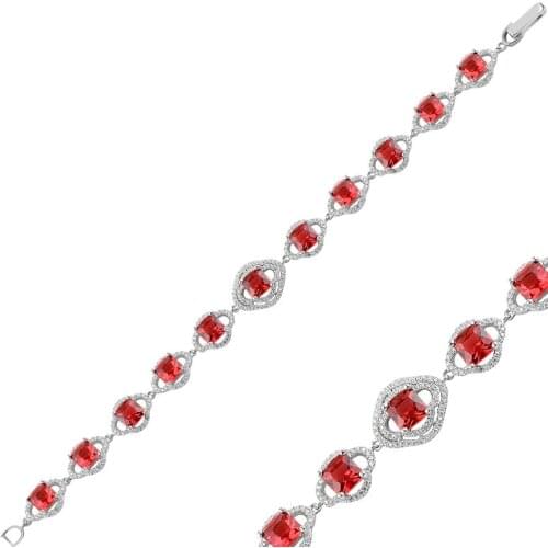 Silver 925 Sterling Zircon Cubic Zirconia Bracelet