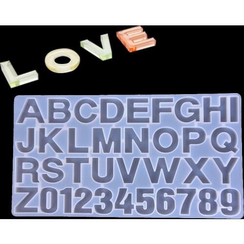 Silicone DIY Letters Moulds Mold Epoxy Resin Jewelry Pendant Making Tool Crafts