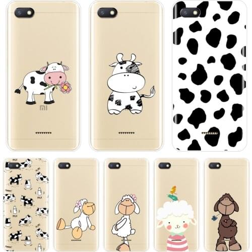 Silicone Phone Case For Xiaomi Redmi Note 4 4X 5 5A 6 Pro Prime Pocophone F1 Redmi S2 4A 5A 6A 5 Plus Cow Sheep Soft Back Cover