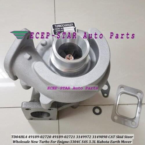 Turbo TD04HL4 49189-02720 49189-02721 3149972 3149898 3157768 For CAT Skid Steer 3304C For Kubota Earth Mover S4S 3044C 3.3L