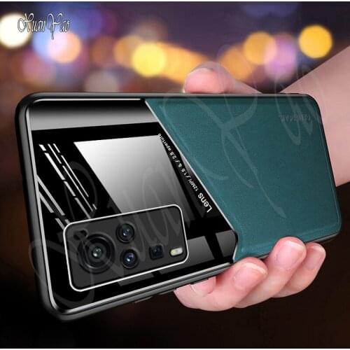 X30 X30 Pro XUANYAO Original Luxury Magnetic Leather Case For VIVO X21UD X23 X27 Cover Silicone Soft Frame Case X50 X60 Pro Plus