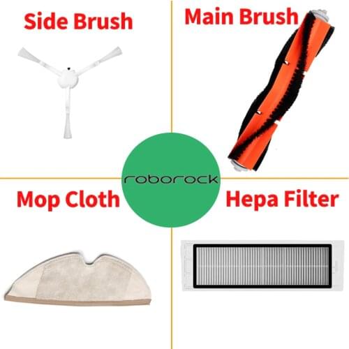 Accessories Parts For XIAOMI MI Roborock Vacuum Cleaner S5 S50 S51 S6 MaxV E25 E35 Main Roller Brush Side Brush Hepa Filters Mop