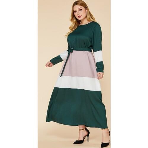 Plus Size Muslim Women Hijab Dress Eid Abaya Dubai Turkey Muslim Kaftan Marocain Islam Clothing Dresses Robe Musulman Vestidos