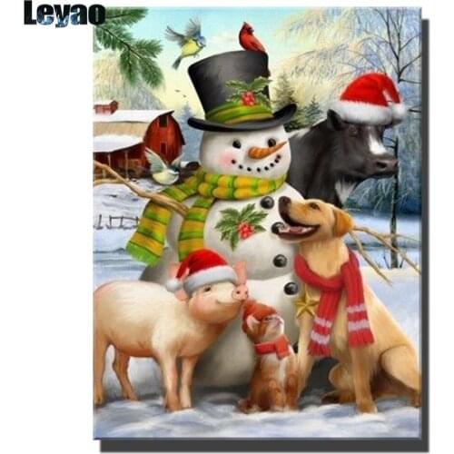 Animals Bird Cat Snowman Cow Dog Merry Christmas Decorations For Home Christmas Diamond Painting Xmas Navidad New Year Gifts