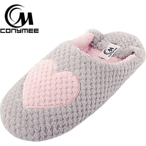 Winter Home Slippers Woman Cotton Shoes Soft Plush Indoor Floor Shoes Fur Slippers For Women Autumn Warm Slippers Knitted Shoes