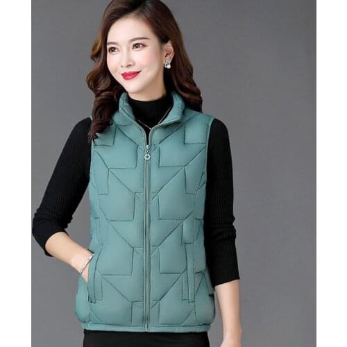 Winter Women Sleeveless Womens Down Vests Slim Jacket Girl Gilet Plus Lightweight Windproof Warm Waistcoat Plus Size 5XL Y92