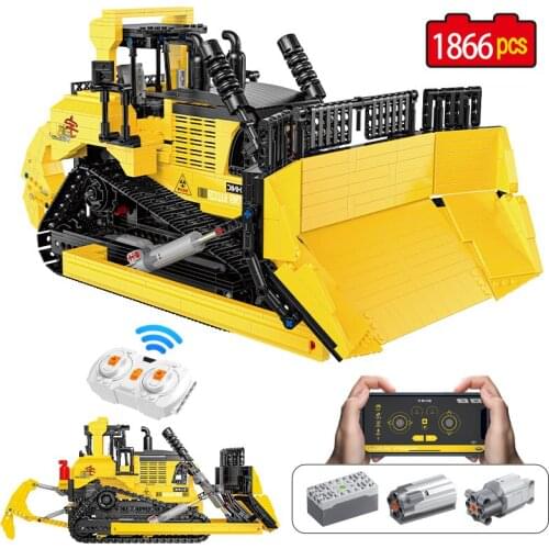 1866pcs City Technical Remote Control Large Bulldozer Building Blocks APP Programming RC Car Bricks Toys For Boys Gifts