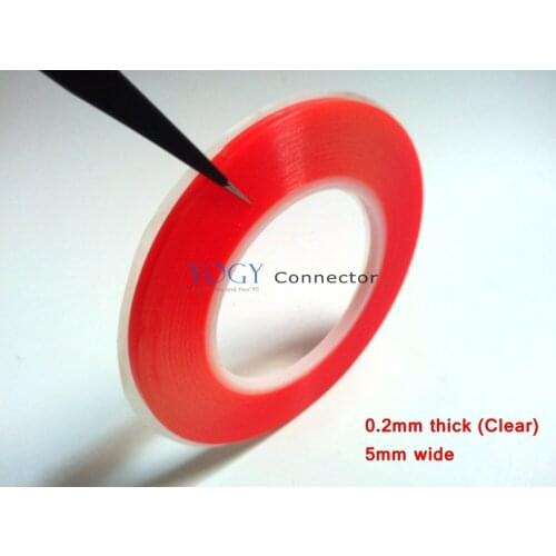 1x (0.2mm Thick) 5mm *25M High Strength Acrylic Gel Adhesive Double Sided Tape, Waterproof for iphone Battery Screen Mount
