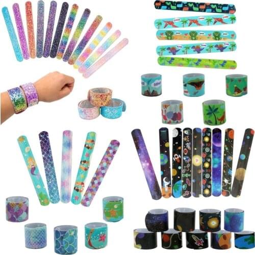 2Pcs Magic Sequins The Mermaid Reversible Sequin slap Bracelets bracelet for girls girl party favor gift Christmas gifts