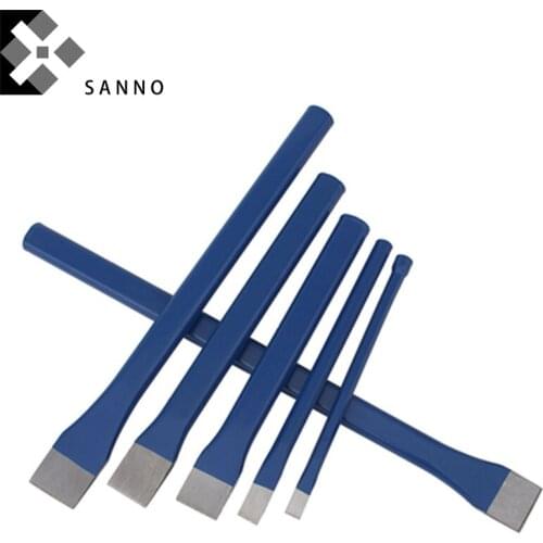 2PCS High hardness blue flat stone chisel 150mm / 165mm / 175mm / 200mm / 250mm / 300mm alloy flat blade point cold stone chisel