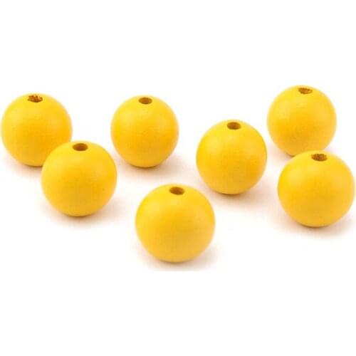 20mm Round Wood Beads for Jewelry Making DIY Bracelet Necklace 50pcs/lot Wholesale