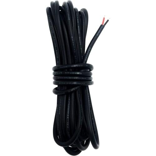Tinned copper 22AWG Black PVC insulated Electric cable wire Extension Electronic wire LED power Cable for single color strip