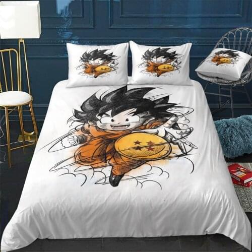 Goku Color Sketch Duvet Cover Comfortable Quilt Home Decora Design Universal Bedding Set Bedclothes+Pillowcase 3pcs